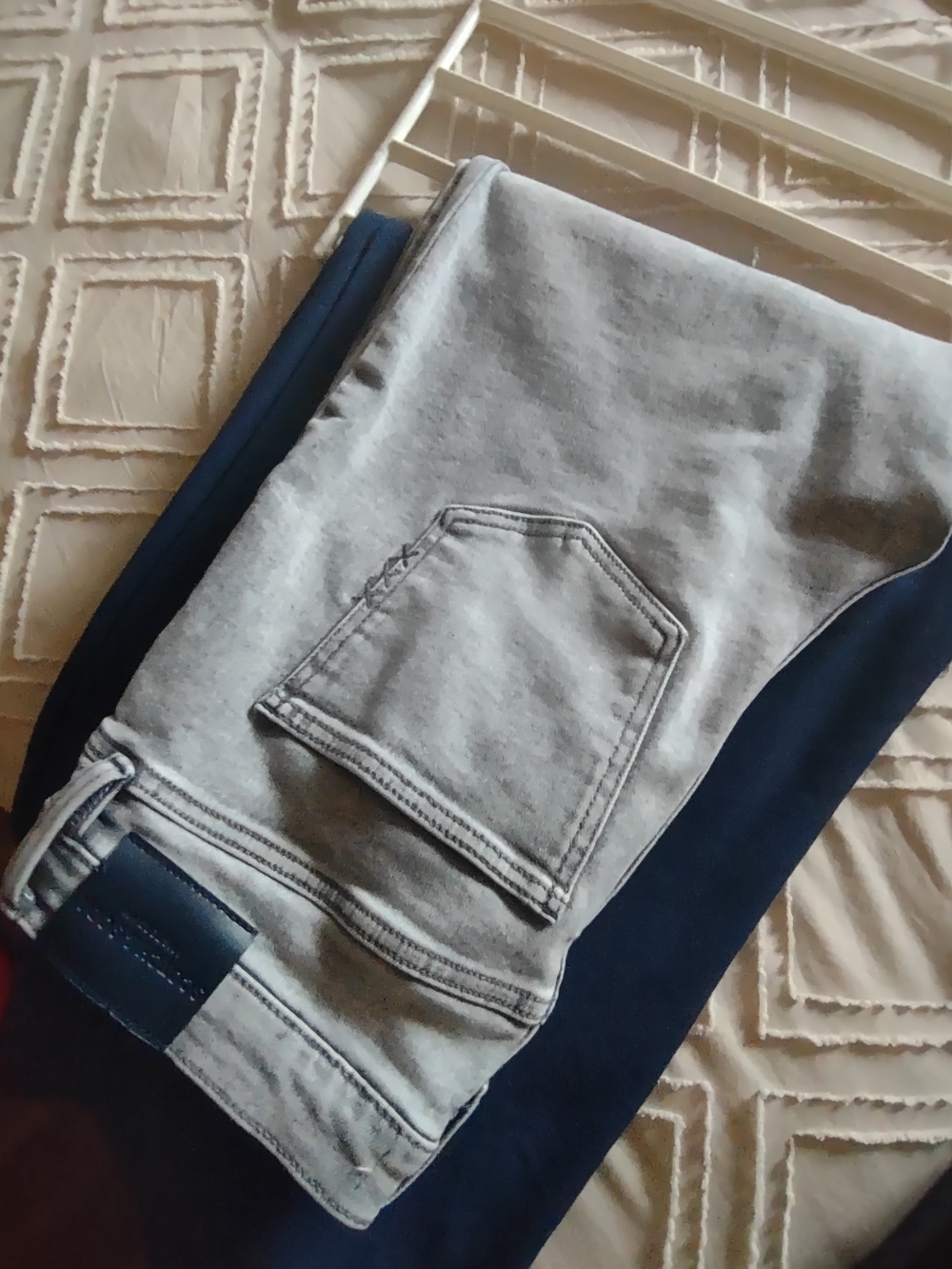 Scotch & Soda Light Gray and Navy Straight Leg Jeans